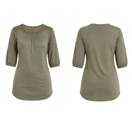 AFRAAR Women’s Premium Cotton Slub Crew Neck T-Shirt