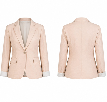 AFRAAR Women’s Tailored Stretch Cotton Blazer