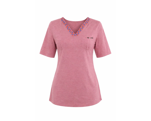 AFRAAR Women’s Premium Cotton Slub V-Neck T-Shirt