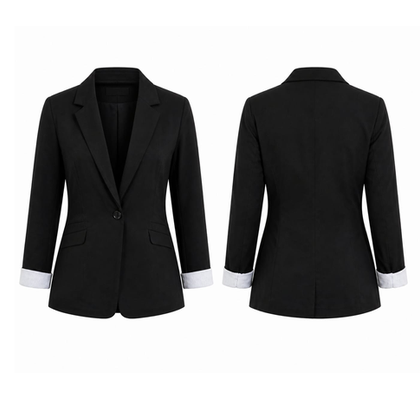 AFRAAR Women’s Tailored Stretch Cotton Blazer